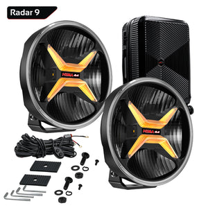 Radar9 LED AUXILIARY LIGHT POD PAIR - UNIVERSAL