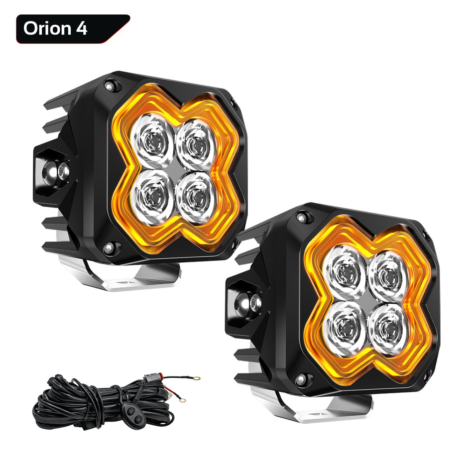 Orion4 LED AUXILIARY LIGHT POD PAIR - UNIVERSAL