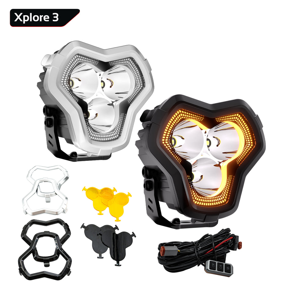 Xplore3 LED AUXILIARY LIGHT POD PAIR - UNIVERSAL