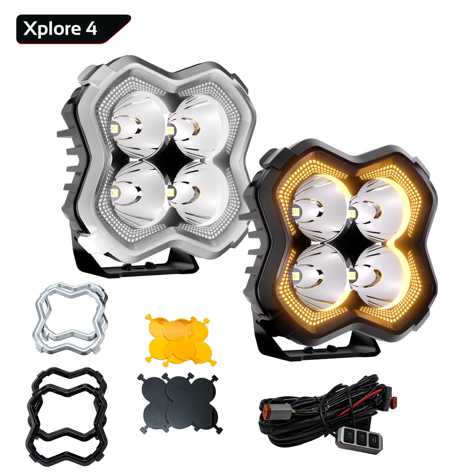 Xplore4 LED AUXILIARY LIGHT POD PAIR - UNIVERSAL