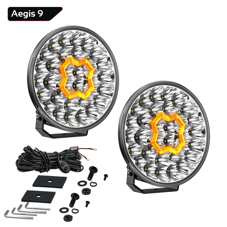 Aegis9 LED AUXILIARY LIGHT POD PAIR - UNIVERSAL