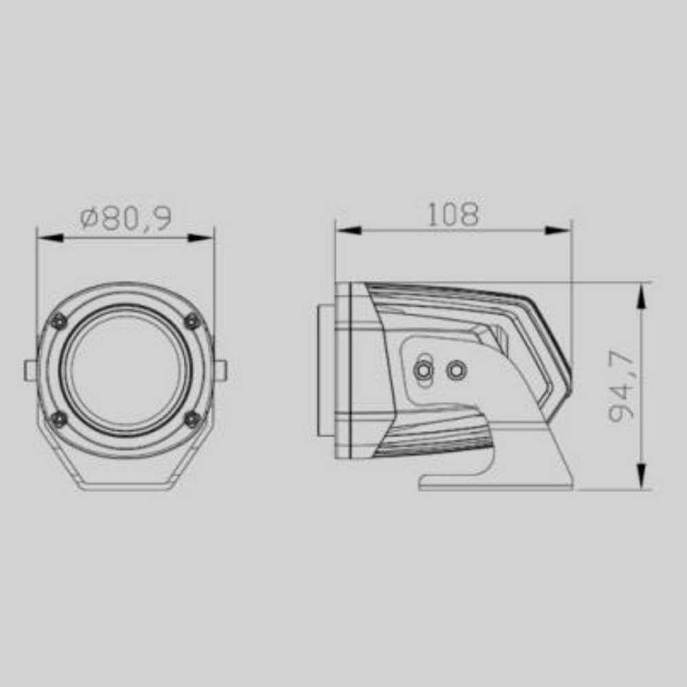 Laser Collection - Driving Light HM-19001-A size