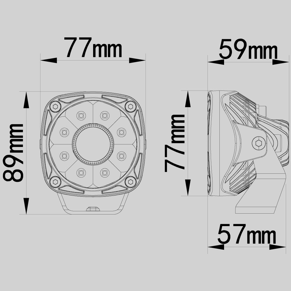 Laser Collection - Driving Light HM-2103X size