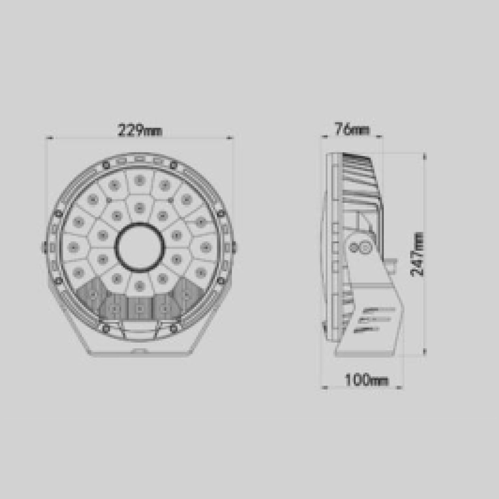 SMART CONTROL COLLECTION - DRIVING LIGHT HM-2118-DN size