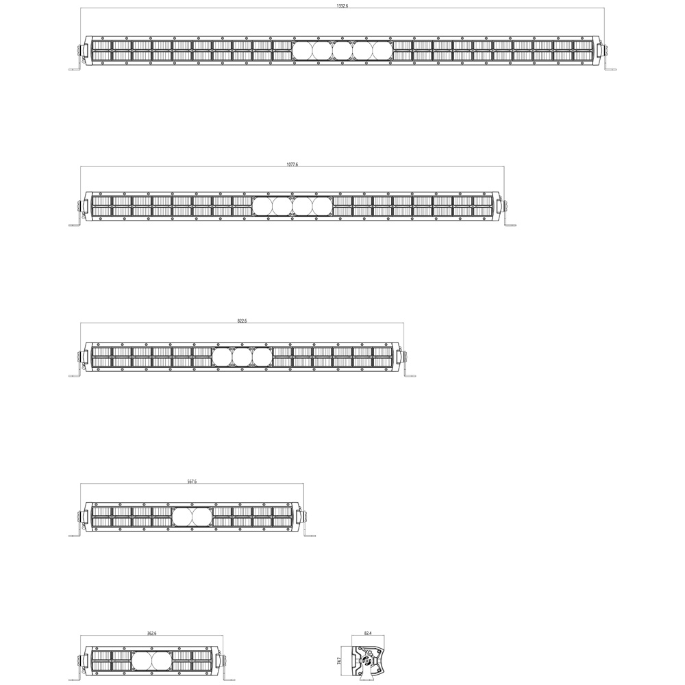 LED Collection - OSRAM LED Light Bar HM-2120 size